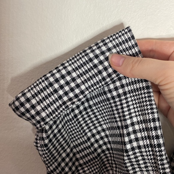 Bershka plaid houndstooth drawstring cuffed pants size S - Picture 7 of 10